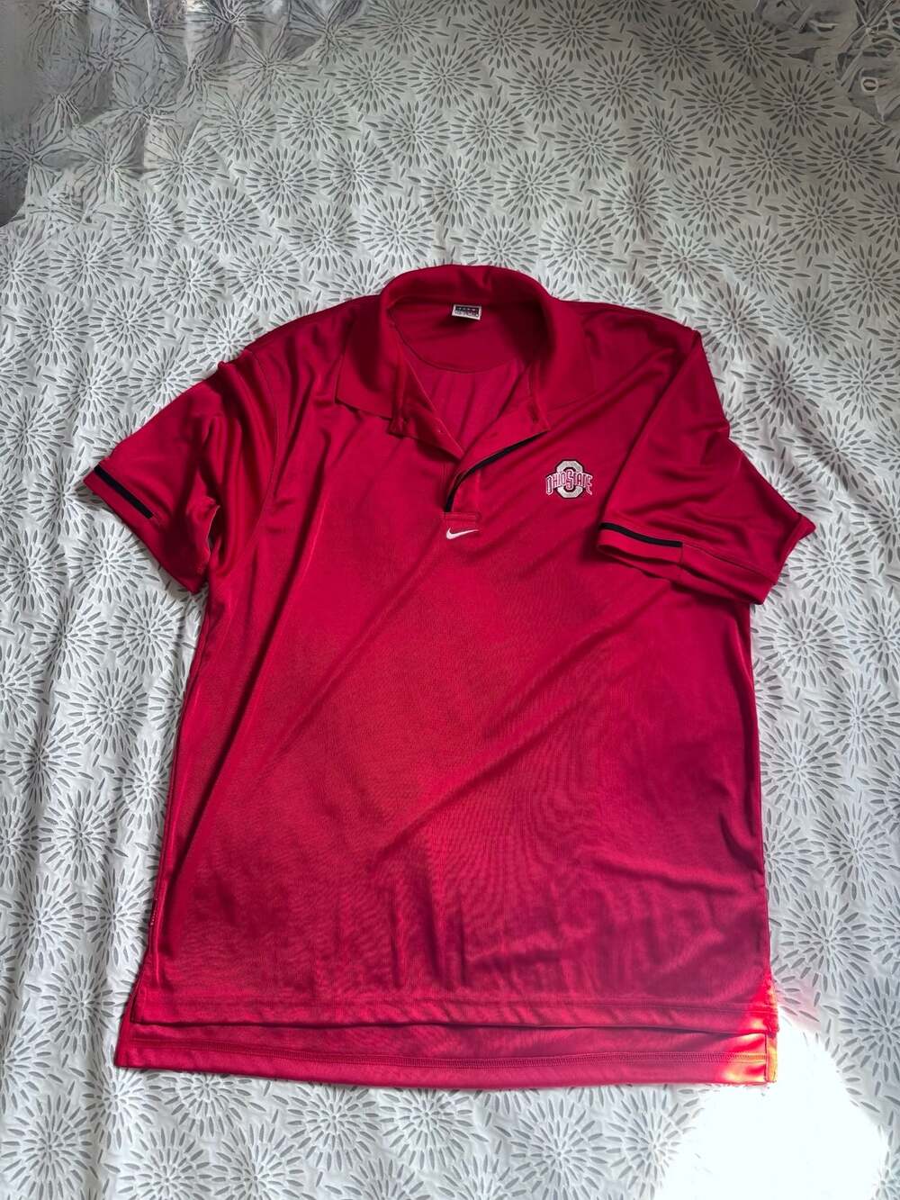 Nike Mens Ohio State Buckeyes Red Polo Shirt XL